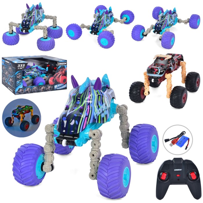 Машина 32 см, р/к, 2.4G, акумулятор, USB-зарядка, гумові колеса, світло, трансформується, корпус не