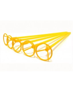 Палочки держатели для шариков фольгированных, желтые, 40 см, диаметр крепления 5 см