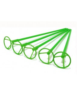 Палочки держатели для шариков фольгированных, зеленые, 40 см, диаметр крепления 5 см