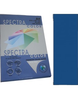 Бумага цветная, А4, 100 листов, 80 г/м, темно-синяя, CRYSTAL COLOR PAPER