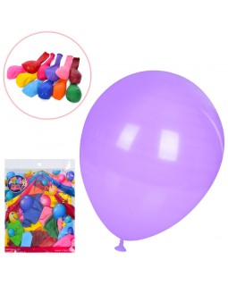Кульки надувні, 30,5 см, матові, в асортименті, по 50 шт в пакеті