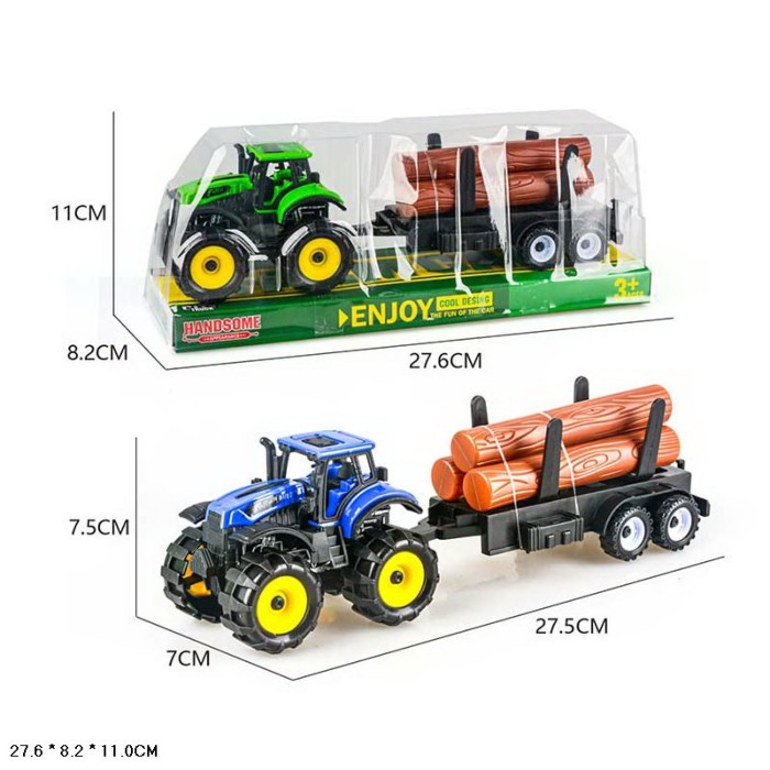 Трактор інерційний, в асортименті, під слюдою 27,6х8,2х11 см