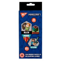 Олівці кольорові «Minecraft» двосторонні на 24 кольори, ТМ Yes