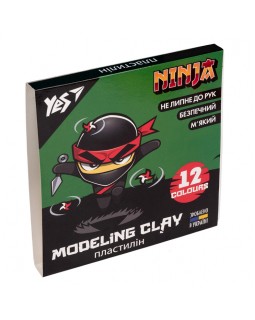 Пластилін «Ninja», 12 кольорів, 240 гр., ТМ YES