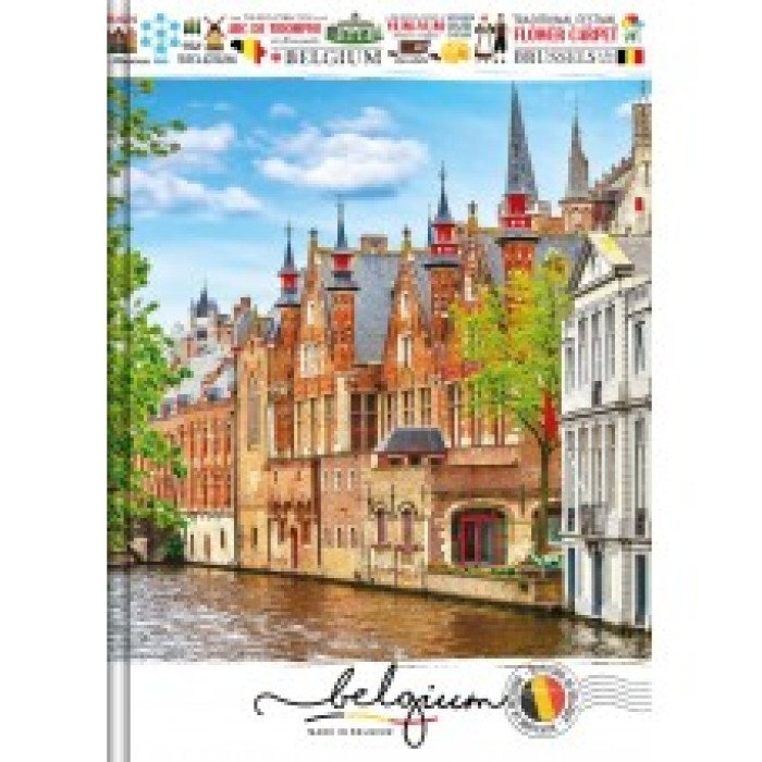 Блокнот «Міста», А5, 80 аркушів, клітинка, на жосткому планшеті, ламінована обкладинка, ТМ Рюкзачок