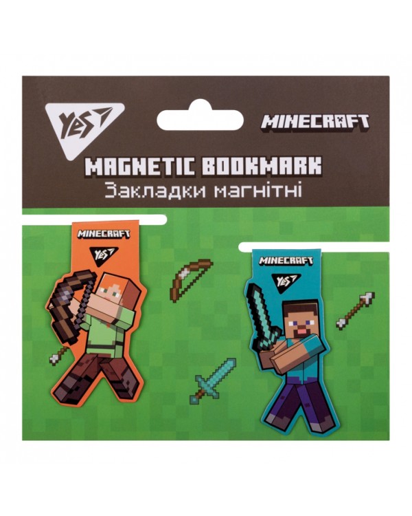 Закладки-магнит «Minecraft», 2 шт. в упаковке, ТМ YES
