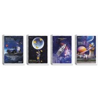 Блокнот А6 на 80 аркушів у клітинку на спіралі збоку з картонною обкладинкою, №6774, ТМ Gold Brisk