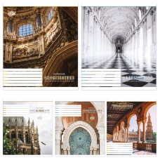 Зошит на 36 аркушів у лінію «Архітектурні форми», №2379, ТМ Brisk