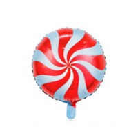 Кульки фольговані «Льодяник» 46 см таблетка, червоні, ТМ Leader