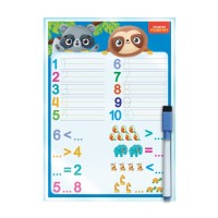 Дошка-тренажер «Лічба та математика» двостороння з маркером, під слюдою 24х2х33,5 см, ТМ Vladi Toys