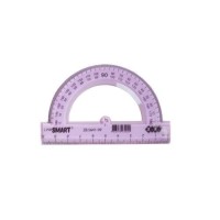 Транспортир 10 см 180° тонований, в асортименті, ТМ ZiBi