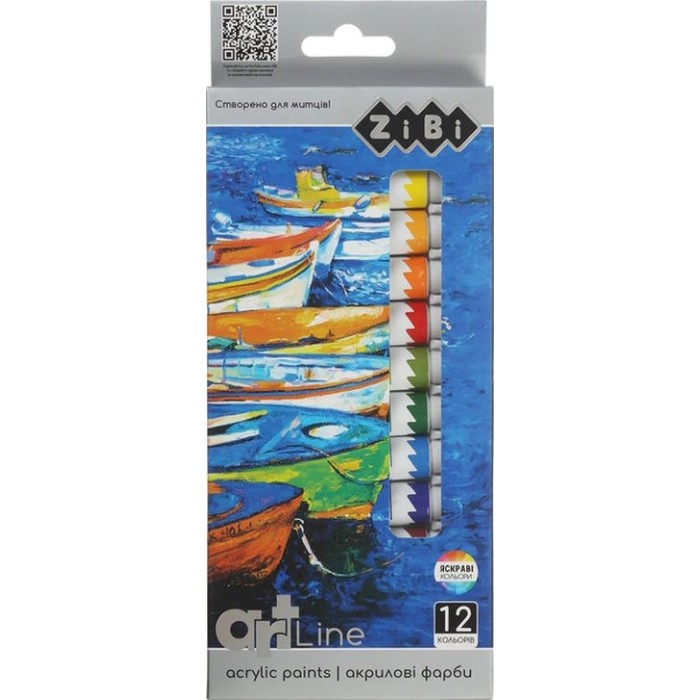 Фарби акрилові 12 кольорів по 12 мл, ART Line