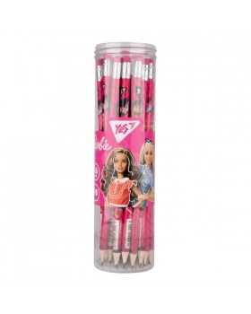 Карандаш графитный «Barbie», круглый, с резинкой, в тубусе 36 шт, ТМ YES