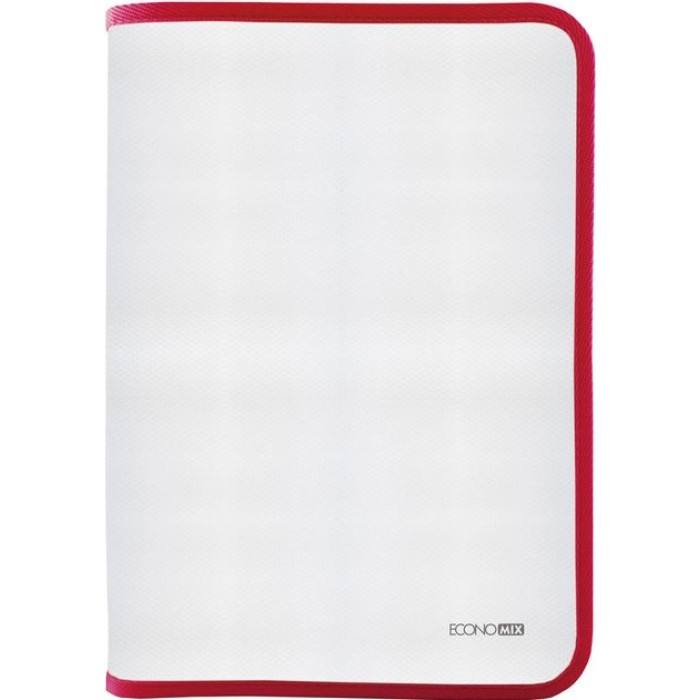 Папка-пенал В5 на блискавці фактура «тканина», червона, ТМ Economix