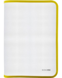 Папка – пенал на молнии В5, фактура «ткань», желтая, ТМ Economix