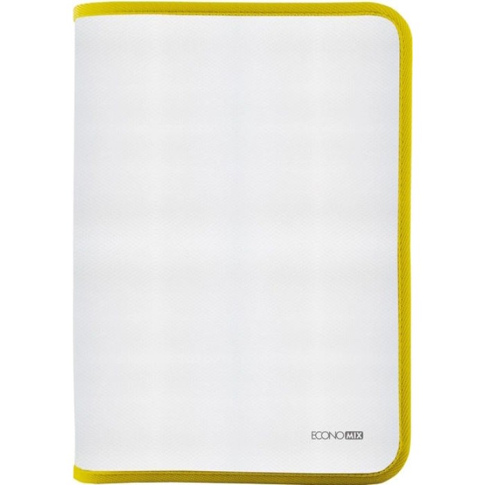 Папка-пенал В5 на блискавці з фактурою «тканина», жовта, ТМ Economix