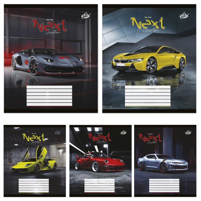 Зошит на 48 аркушів у лінію «Автомобiль», №2376, ТМ Brisk