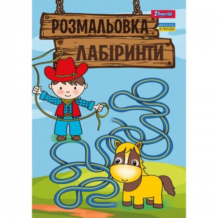 Розмальовка «Лабіринти для хлопчиків» А4 на 12 аркушів, ТМ 1 Вересня