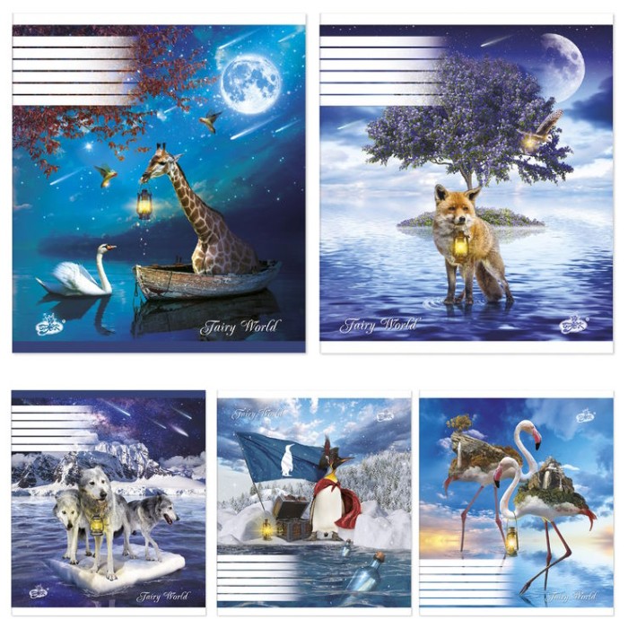 Зошит, 24 аркуші, лінія, «Чарівний світ», №2314, ТМ Brisk