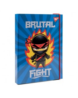 Папка для тетрадей «Ninja», В5, картонная, на резинке, ТМ YES
