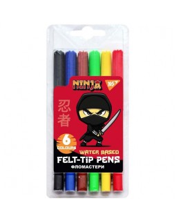 Фломастери «Ninja», 6 кольорів, ТМ YES
