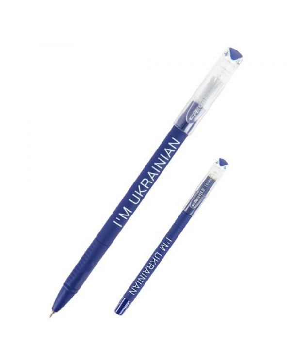 Ручка «Direkt I'm ukrainian», шариковая, синяя, ТМ Axent