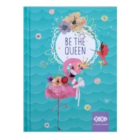 Блокнот «BE THE QUEEN» А6 на 64 аркуші у клітинку з твердою ламінованою обкладинкою, ТМ Zibi