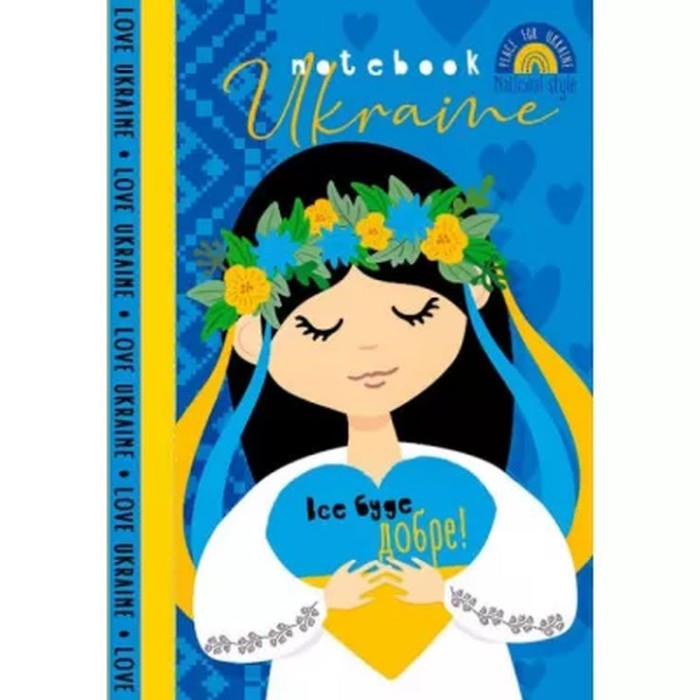 Блокнот 10,5х16,5 см на 64 аркуші у клітинку з твердою ламінованою обкладинкою, ТМ Мандарин