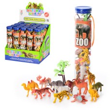 Набір диких тварин, від 4 см, в колбі 5х23х5 см, в асортименті, 20 шт в дисплеї 26,5х24х21,5 см