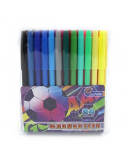 Фломастеры «Футбол», 24 цвета, ПВХ, Josef Otten