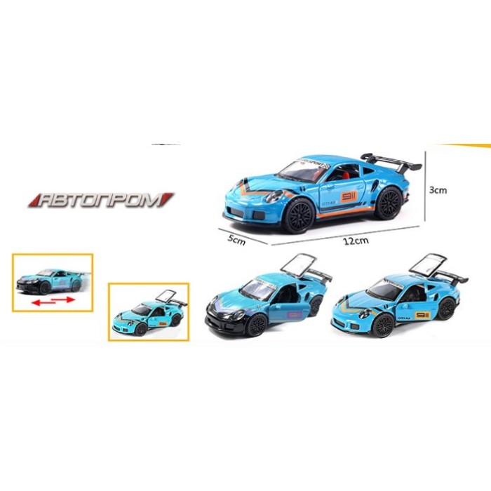 Машина 1:32 металева з дверима та багажником що відкриваються, в асортименті, в коробці 16,5х7,5х7,5, Автопром