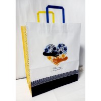 Пакет паперовий з ручками Крафт, білий, 32х15х38 см