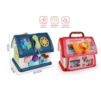 Бізікуб «Будиночок» музичний розвиваючий зі звуком, сортером, годинником, кермом, на батарейці, у картонці 25,5х18х21 см