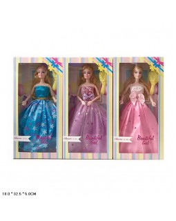 Лялька у святковій сукні, в асортименті, в коробці 18х32,5х5 см