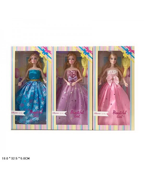 Лялька у святковій сукні, в асортименті, в коробці 18х32,5х5 см