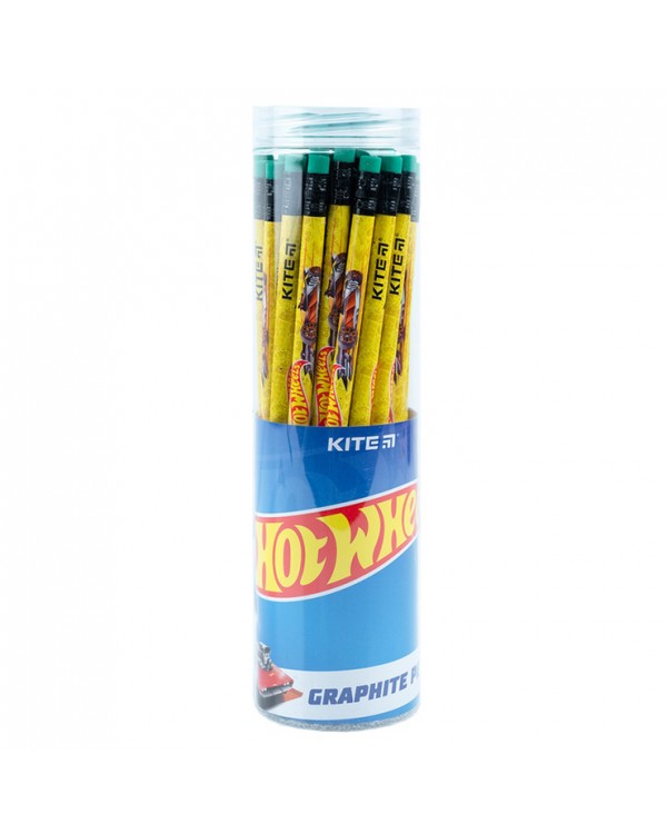 Олівець графітний «HW» з гумкою, у тубусі 36 шт., TM Kite