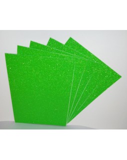 Набор цветной бумаги с глитером А4, 3 листа, зеленый, ТМ Мандарин