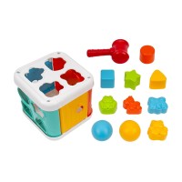 Сортер «Розумний малюк» з 10 фігур та молоточка, у сітці 18,5х14х14 см, ТМ Технок