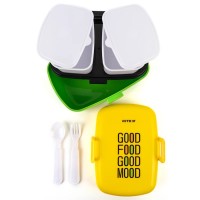 Ланчбокс з наповненням 1150 мл, жовтий, TM Kite