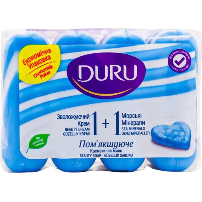 Мило «Дуру 1+1» 4 шт в упаковці по 80 г