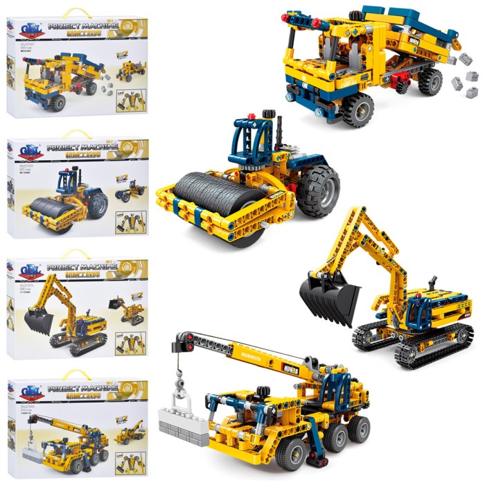 Конструктор «Будівельна техніка» 2 в 1 від 207 деталей, у коробці 51х35х7 см