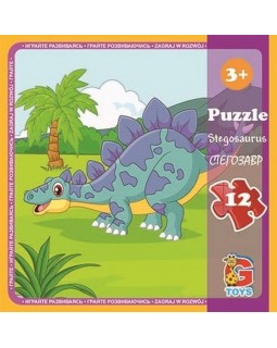 Пазли «Динозаври», 12 елементів, ТМ G-Toys