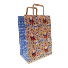 Пакет паперовий з ручками, бурий, 25х15х34,5 см