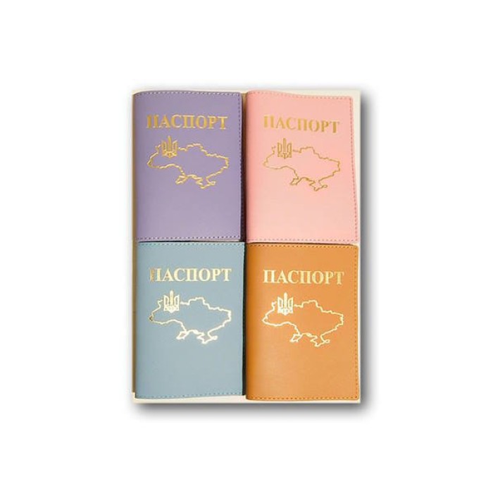 Обкладинка на паспорт «Карта» №2 зі шкіри, 135х100 мм