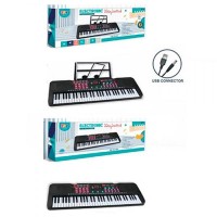 Синтезатор 54 см на 61 клавішу з записом, мікрофоном, демо, 16 ритмів, регулятором гучності, USB