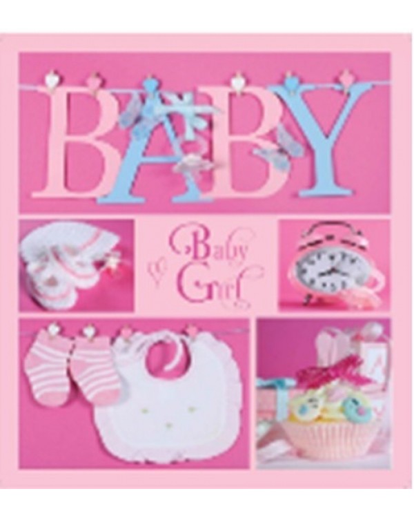 Фотоальбом дитячий «Baby collage Pink» на 56 фото 10х15 см, ламінований картон, паперові аркуші