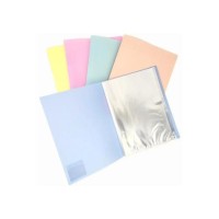 Папка А4 з 20 файлами 25 мкм з фактурою «глянець», пастельне асорті, ТМ Optima