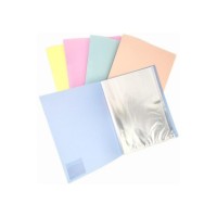 Папка А4 з 30 файлами 25 мкм з фактурою «глянець», пастельне асорті, ТМ Optima