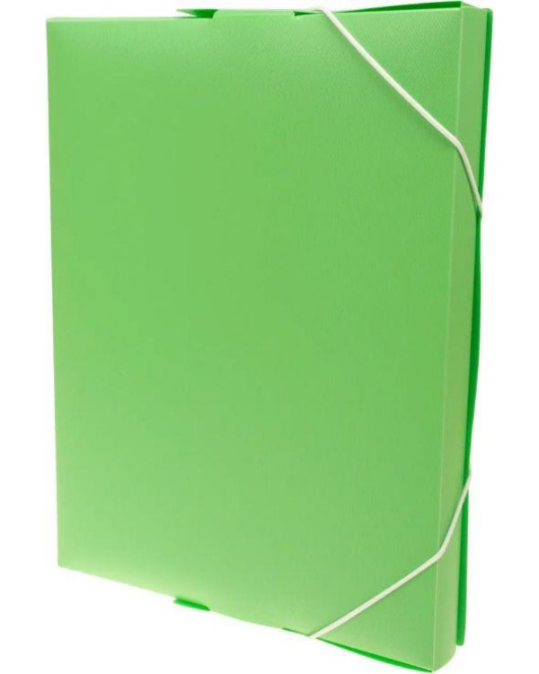 Папка - бокс, А4, на гумках, 30 мм, пастельна зелена, ТМ Optima