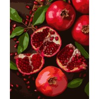 Картина за номерами з алмазною мозаїкою «Сокові гранати», 40х50 см., SANTI